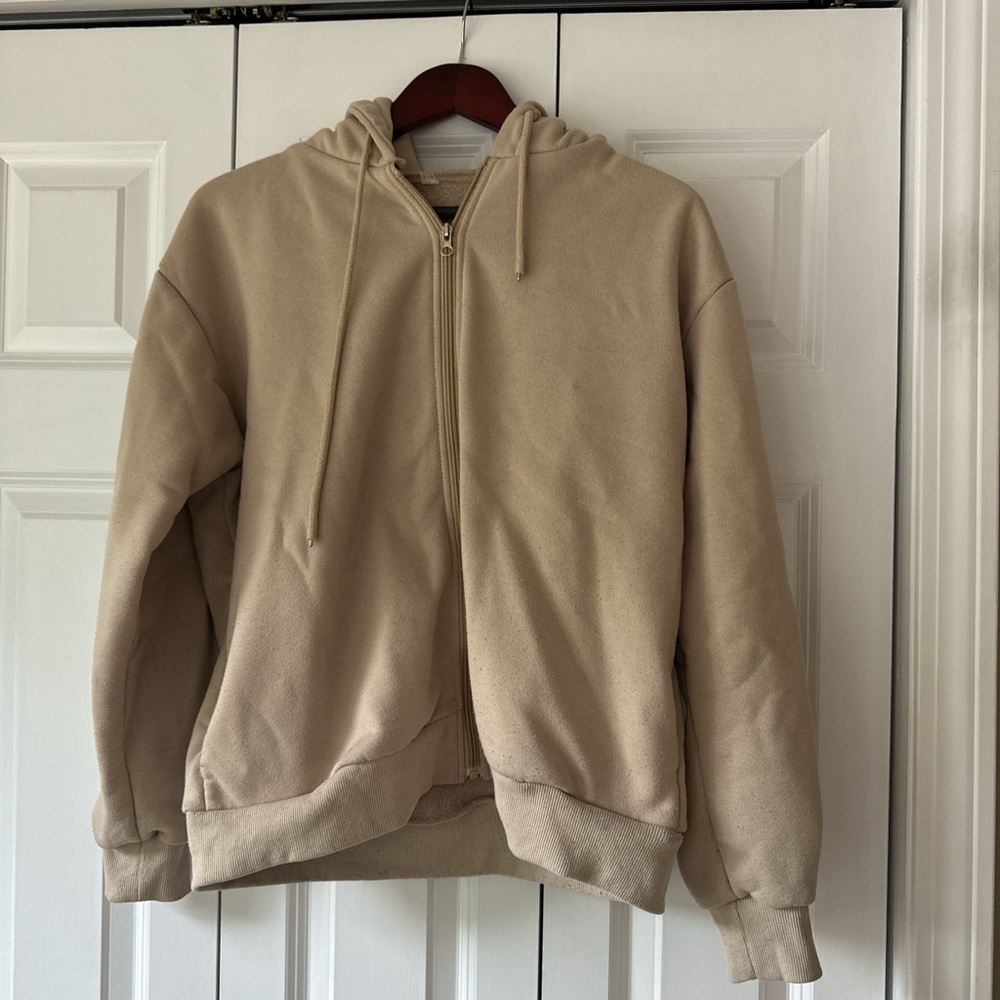 Tan zip up hoodie
